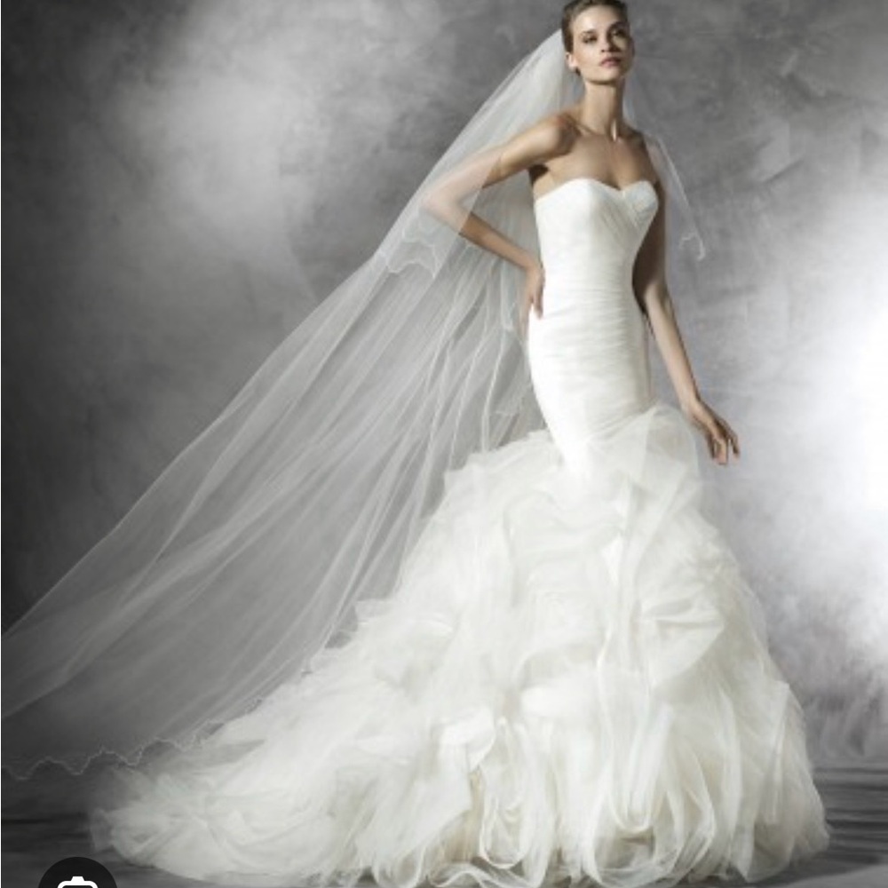 Pronovias Mildred Wedding Gown Size 4 and veil!